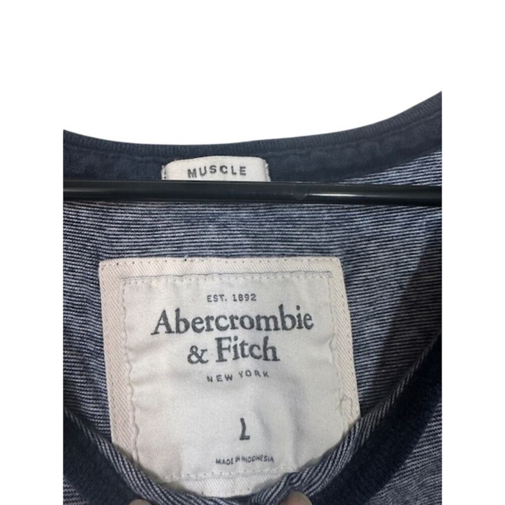 Abercrombie & Fitch Blue Muscle Tank Top Casual Sleeveless Shirt Men Sz L - Picture 6 of 6